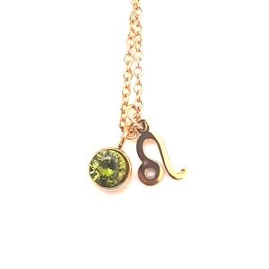 Leo Peridot Gemstone Necklaces